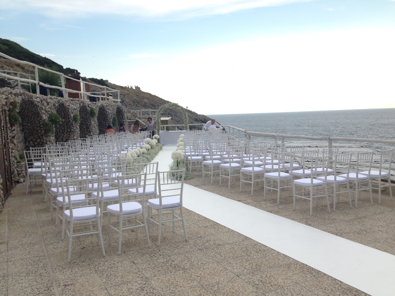 Tenda da Sole da Spiaggia in Tessuto e Legno Capri 